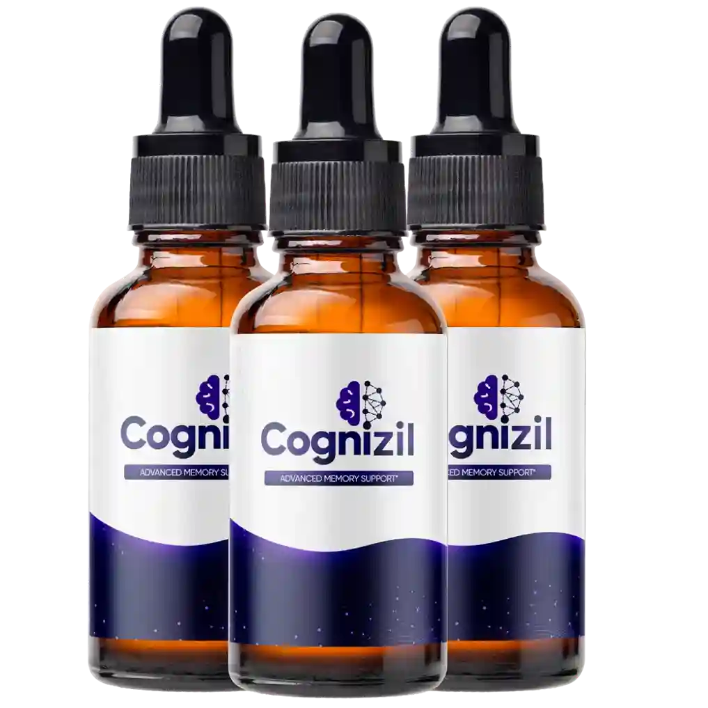 Cognizil brain supplement liquid drops bottle — nootropic formula for memory focus and mental clarity