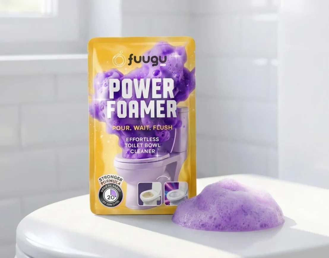 Fuugu foaming toilet cleaner customer reviews verified buyers hard water ring limescale no scrub bleach free results 2026