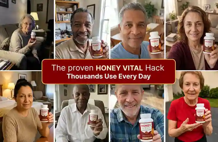 Honey Vital 6 botanical ingredients Hawthorn Juniper Berry Olive Leaf Garlic Green Tea Hibiscus blood pressure support 2026