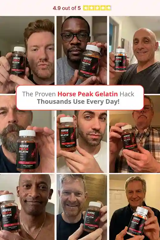 Horse Peak Gelatin 7 ingredients benefits Tongkat Ali Maca Ashwagandha Epimedium Beet Root Grape Seed L-Arginine men vitality gummy 2026