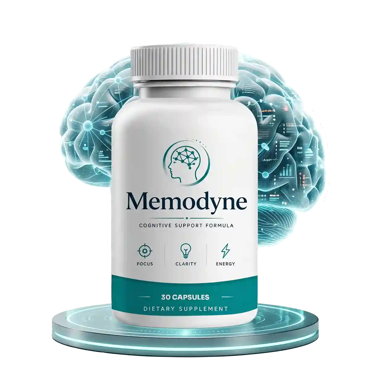 Memodyne brain health supplement — 6-ingredient vasodilation formula for memory and focus