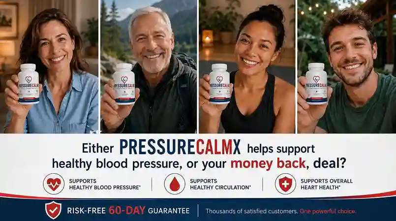 PressureCalmX blood pressure supplement 2026 — official product bottle