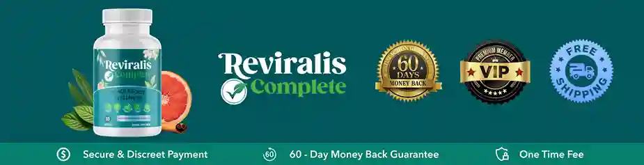 Reviralis Complete official supplement bottle — 41-ingredient immune and cellular vitality formula 2026