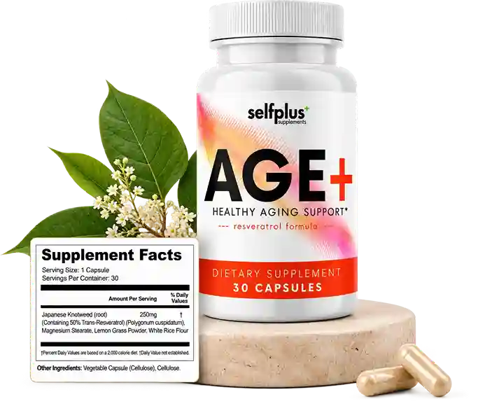 SelfPlus AGE+ resveratrol healthy aging capsule Japanese knotweed trans-resveratrol supplement review 2026