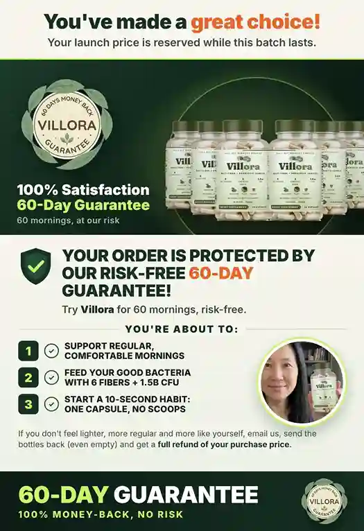 Villora gut support benefits — fiber, probiotics, digestive comfort