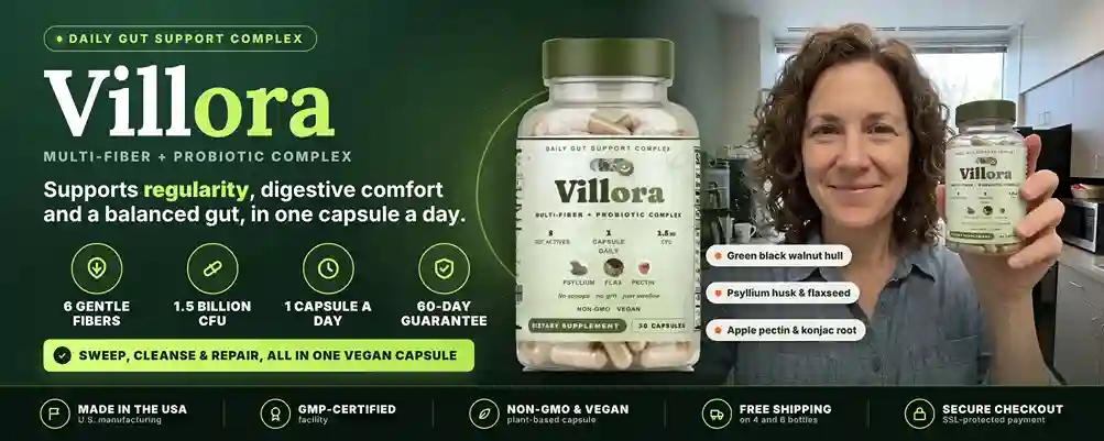 Villora Daily Gut Support Complex capsule bottle